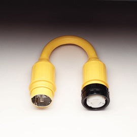 Marinco Pigtail Adapter, 50A 125/250V Male To 50A 125V Female