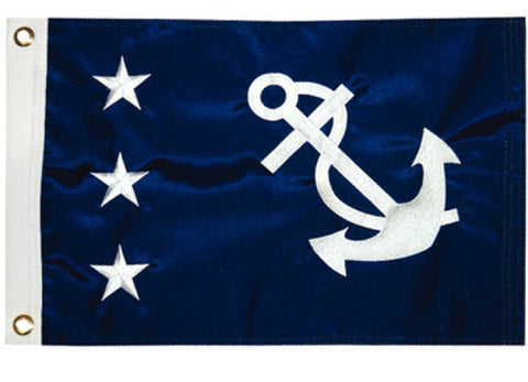 P COMMODORE OFC. 12X18 FLAG