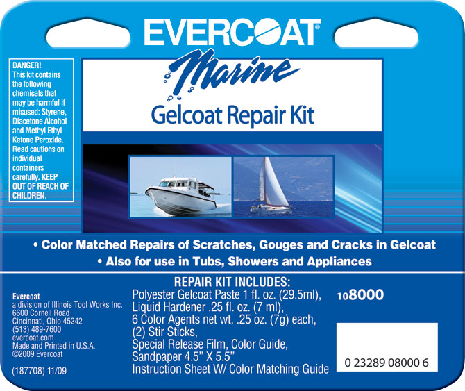 Fibreglass Evercoat 108000 Seacare Gelcoat Repair Kit