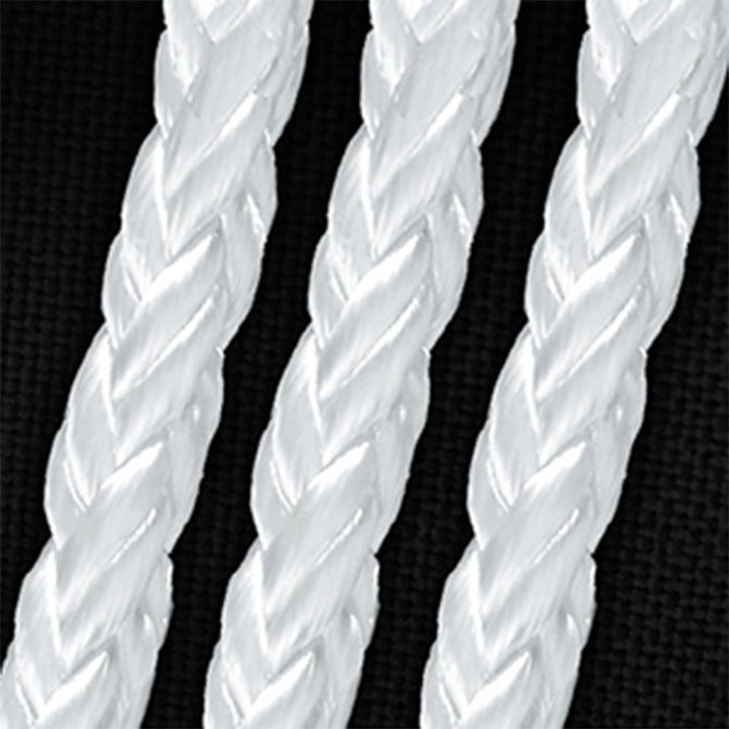 Yale Cordage 8 Plait 1/2 Nylon Rope, White - Per Foot