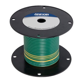 WIRE 10 GREEN w/ YELLOW STRIPE 100' PER FOOT