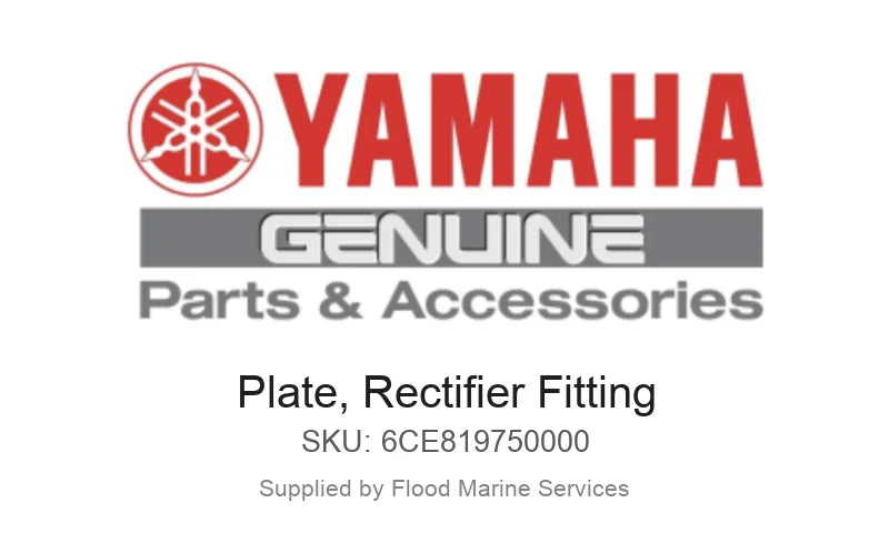 PLATE, RECTIFIER FITTING