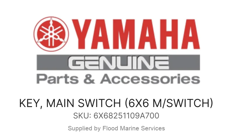 KEY, MAIN SWITCH (6X6 M/SWITCH)