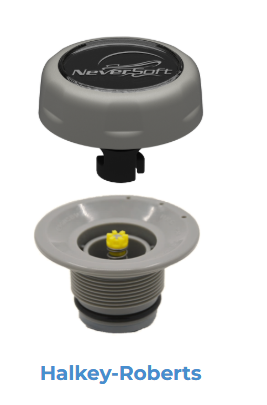 NeverSoft™ Automatic Tube Inflation Cap – Halkey-Roberts-Light Gray