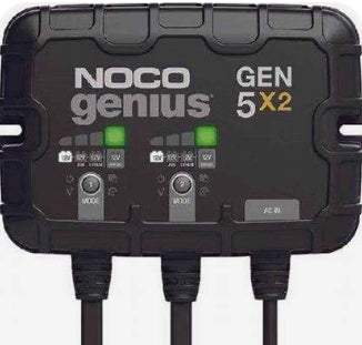Noco GEN5X2 On-Board Battery Charger, 2 Banks KEL 589-GEN5X2