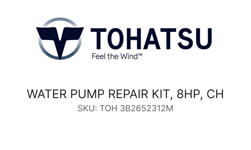 WATER PUMP REPAIR KIT, 8HP, CH