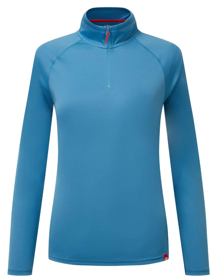 Gill Women's UV Tec Long Sleeve Zip Tee - SeaScape