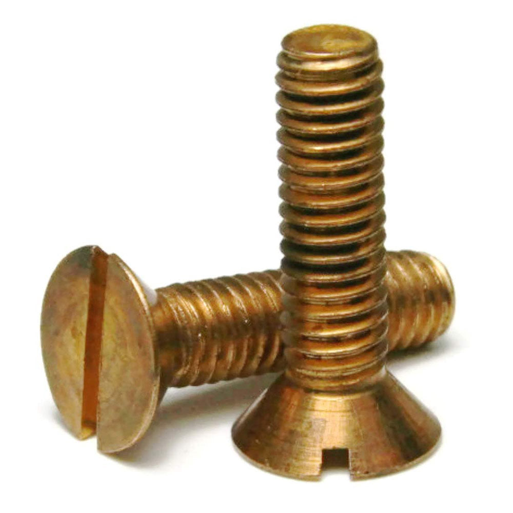 1/2-13 x 2-1/2 Machine screws Bronze, FLAT SLOT