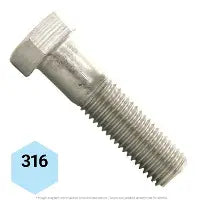 1/2-13 x 2-1/2 H MACH. BOLT 316