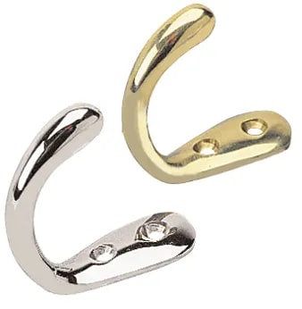 HOOK SMALL BRASS 1-7/8  in.