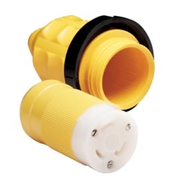 Marinco Female Connector With Boot, 30A 125V