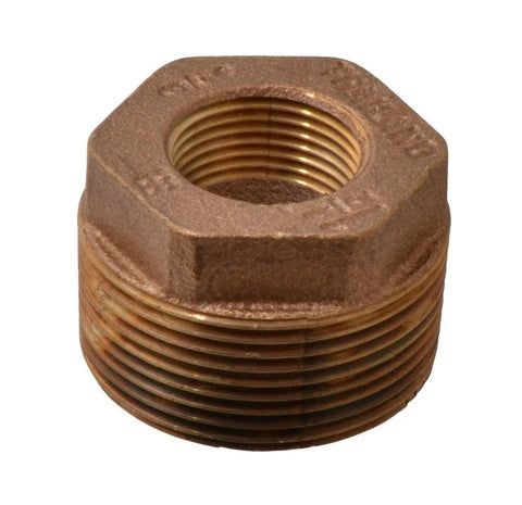 Midland Bronze 1-1/2" Male x 3/4" Female HEX Bushing