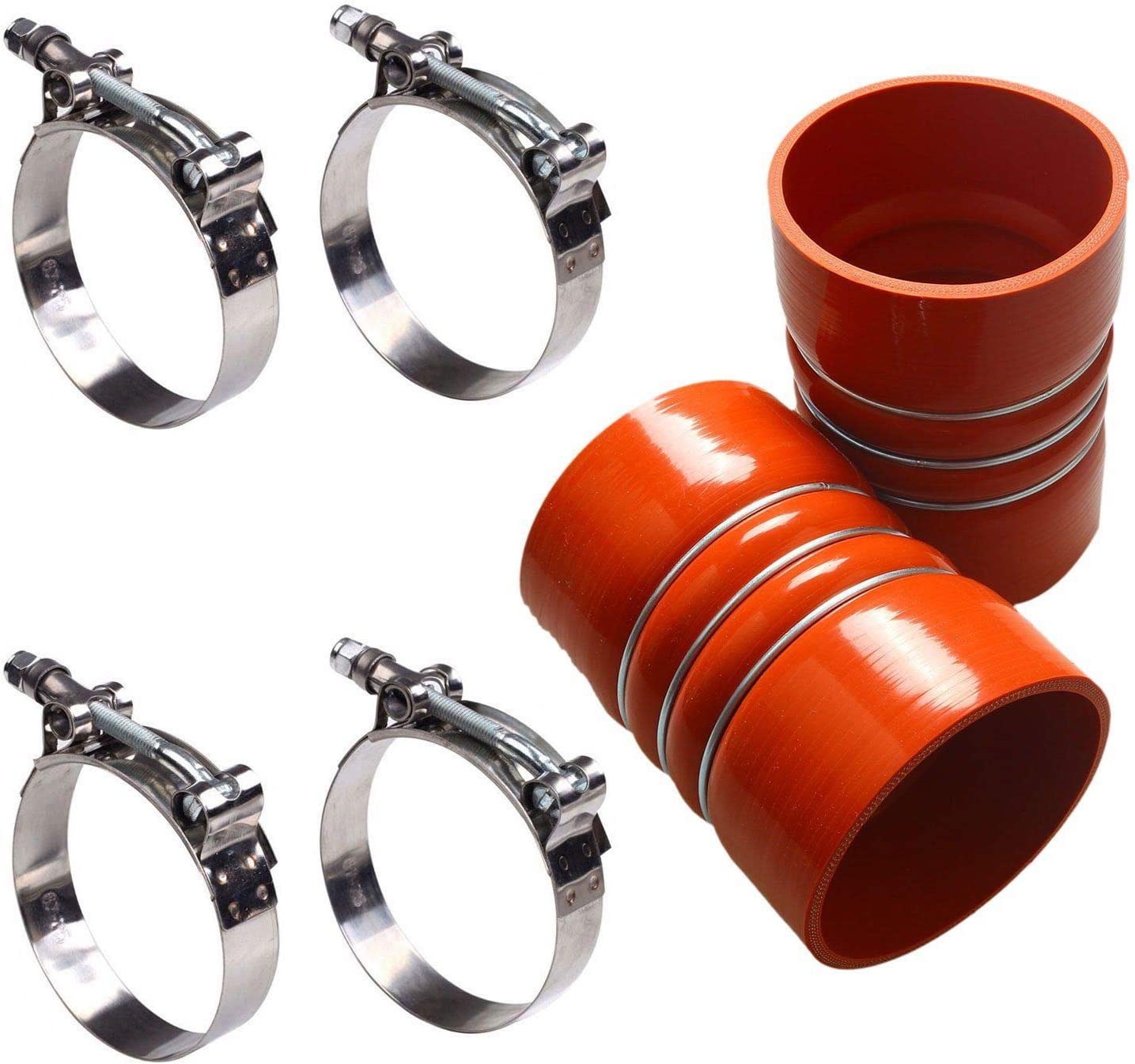 5 X 4 RED. HUMP HOSE W/CLAMPS