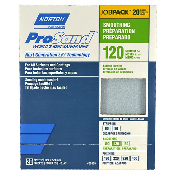 9 X 11 PROSAND PAPER # 120, 3P