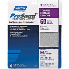 9 X 11 PROSAND PAPER # 60, 3PK