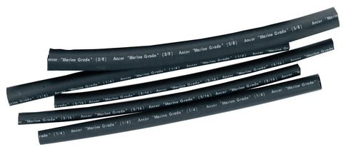 Ancor Heat Shrink Tubing (ALT) Black 1" x 3" - 3 Pack