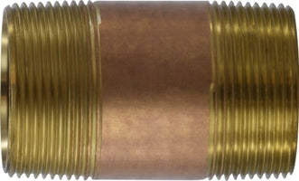 Midland Red Brass 1-1/4 x 1-5/8 Full Thread Nipple