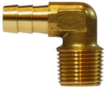 Midland Brass NPTF 1/2 Hose Barb x 1/2  90 Deg Male Pipe Elbow