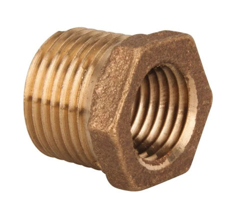 Midland Bronze 3/8" Male x 1/4" Female HEX Bushing