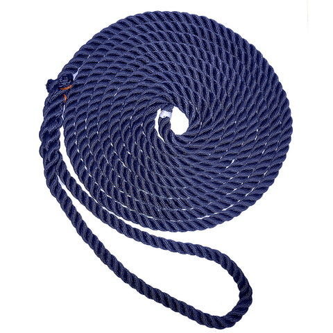 N.E. Ropes DB Nylon Anchor & Dock Lines Packaged 1/2 x 25' Blue