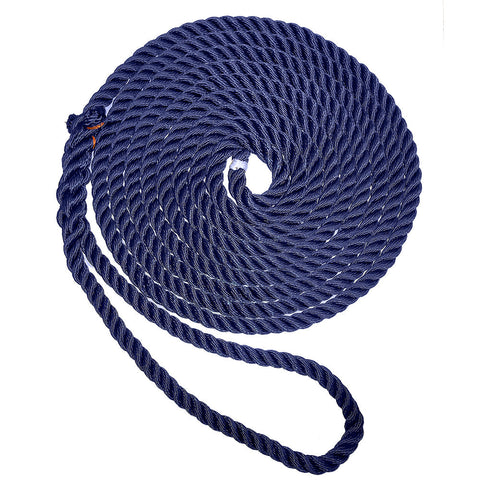N.E. Ropes DB Nylon Anchor & Dock Lines Packaged 3/8 x 20' Blue