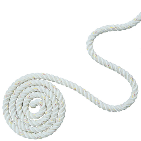 N.E. Ropes Anchor & Dock Lines PKG 3-Strand Nylon 3/8 x 20' White