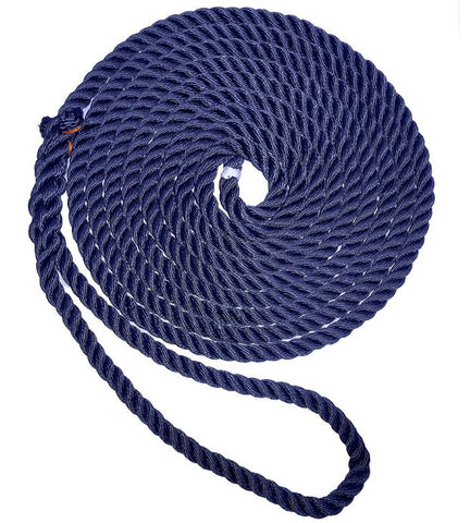 N.E. Ropes DB Nylon Anchor & Dock Lines Packaged 3/8 X 20' Blue