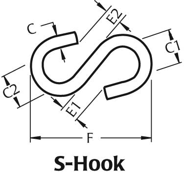 S-HOOK2-1/4 in. ss
