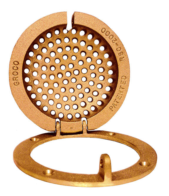 Groco Scoop Strainer 2 in. Bronze Round
