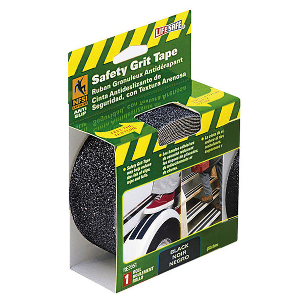 Incom Gator Grip Non-Skid Safety Grit Tape 2 x 15 Ft., Black