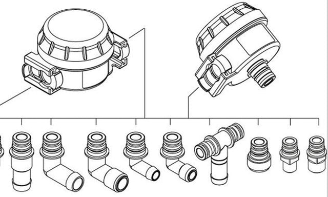 1/2 HOSE X 90 PORT CONNECTOR
