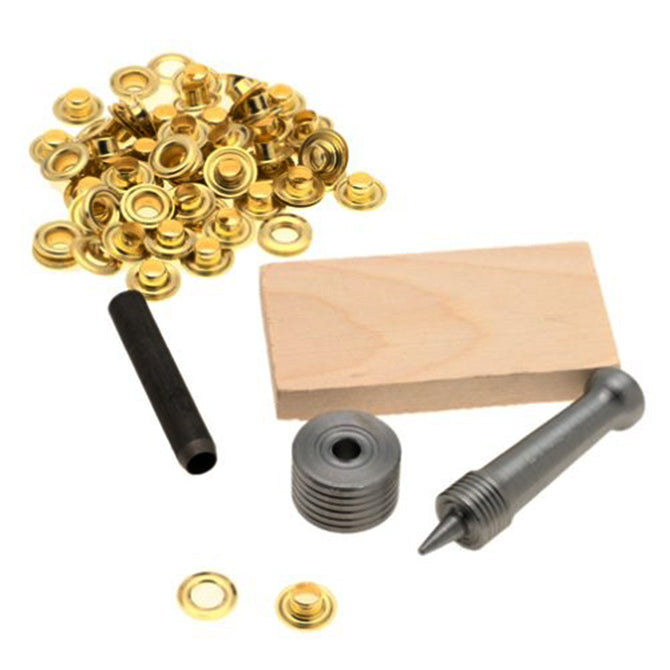 Lord & Hodge 1100 Canvas Snap Fastener Kit, Brass Nickel Plated - 6 pack