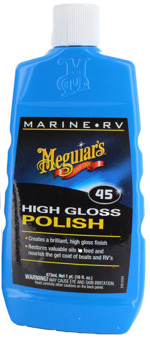 Meguiar's Marine RV 45 Vernis Brillant Bateau 473ml - Polish Gel Fibre Verre Couleurs Foncées M4516