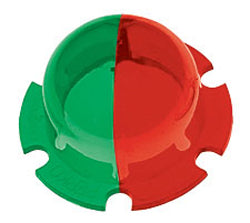 LENS BICOLOR RED/GREEN