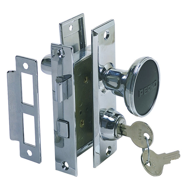 LOCK SET MORTISE CHROME