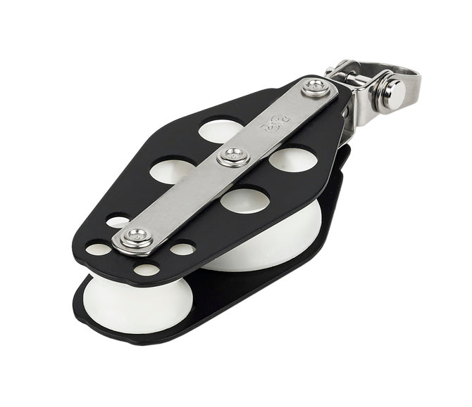 Block, SS Fiddle w/Swivel Shac