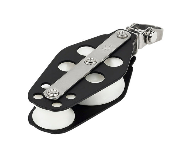 Block, SS Fiddle w/Swivel Shac