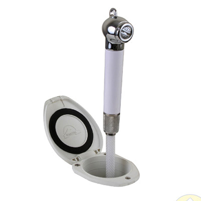 Shower recessed wht pb 6' hose