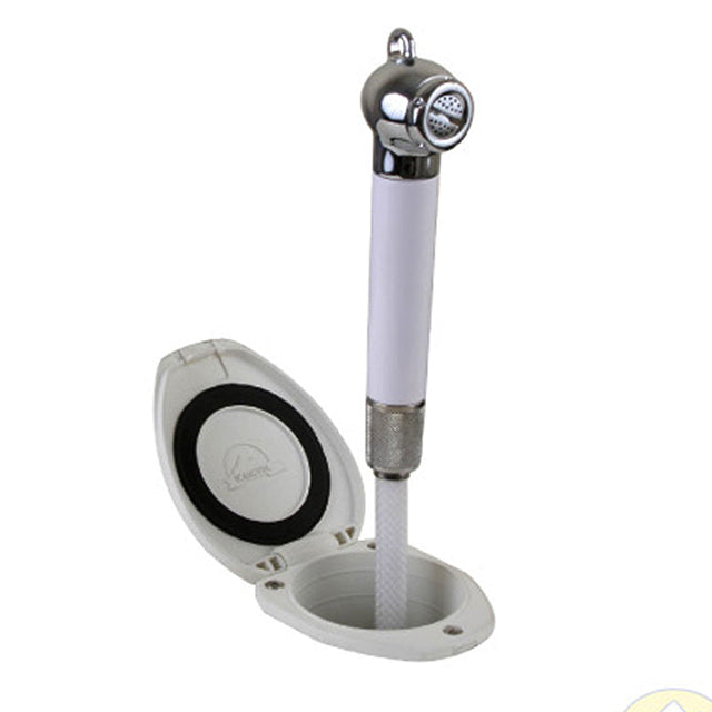 Shower recessed wht pb 6' hose