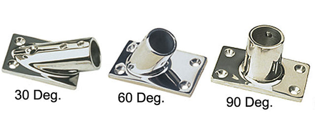 90° S/S Rectangular Rail Base