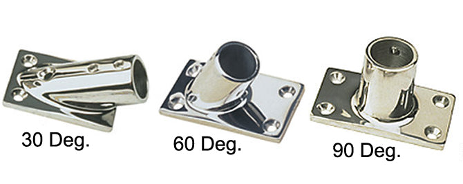 90° S/S Rectangular Rail Base