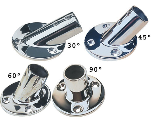 60° S/S Round Rail Base 1 in.