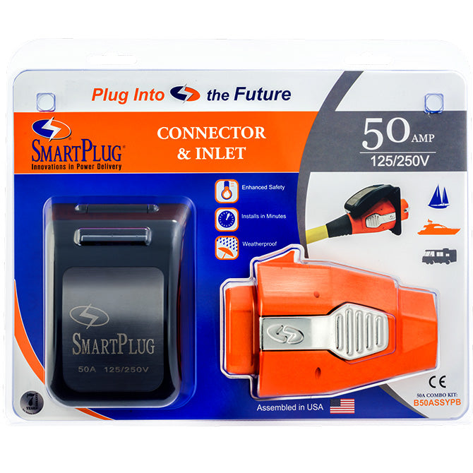 50 AMP CONNECT & INLET BLACK