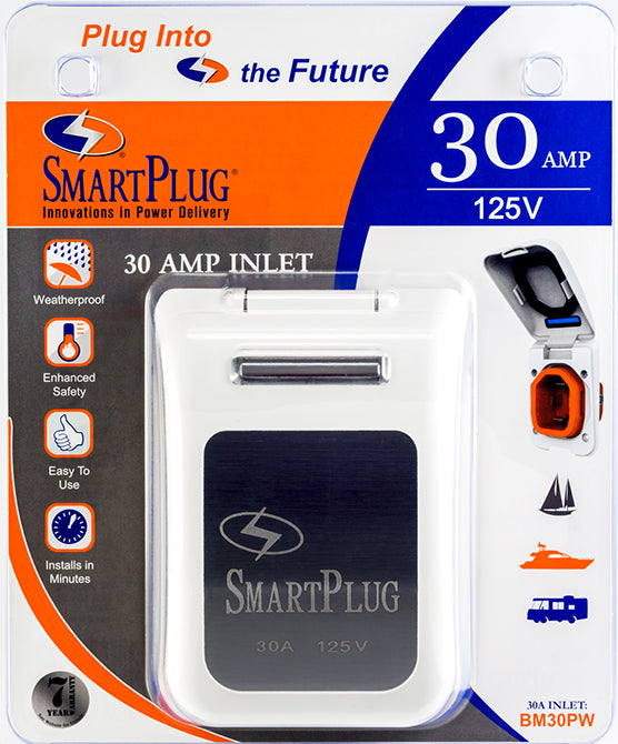 30 AMP NON METALIC INLET WHITE